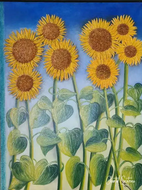 Tournesols heureux 100 x 80 – 680€ –