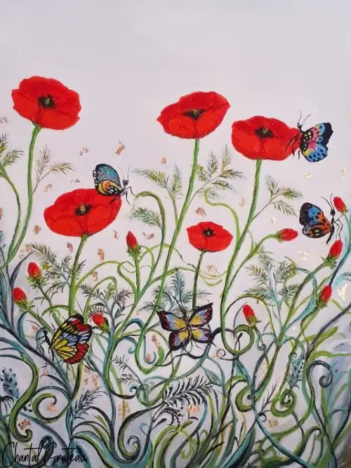 coquelicots 50x60