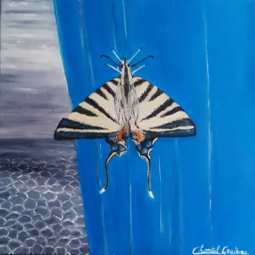 Le Flambé papillon Eurastique 30x30