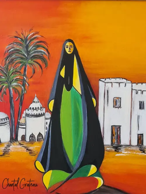 aïcha femme arabe 40x50